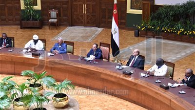 تفاصيل لقاء السيسي مع رؤساء المحاكم الدستورية الأفارقة (صور)