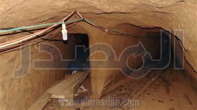 القوات المسلحة: تدمير نفق رئيسي جنوبي رفح (صور)