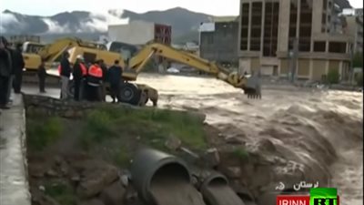 بالفيديو.. الفيضانات تضرب 20 محافظة إيرانية 