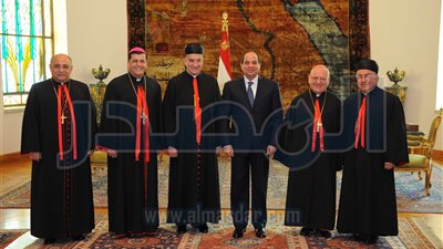 تفاصيل اجتماع السيسي مع بطاركة لبنان والعراق (صور)