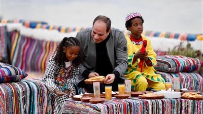 السيسي يزور قرية غرب سهيل بأسوان في إطار مبادرة «حياة كريمة»