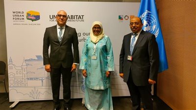 وزيرا الإسكان والتنمية المحلية يلتقيان مدير برنامج الأمم المتحدة للمستوطنات البشرية