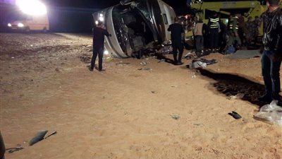 مصرع 4 نساء في انقلاب حافلة معتمرين أردنيين