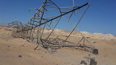 انفجار 3 قنابل بأحد أبراج الضغط العالي وانقطاع الكهرباء في عدة مناطق بأسوان