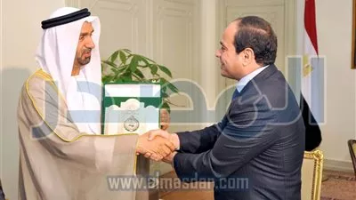 «السيسى» يستقبل رئيس البرلمان العربى لتهنئته بمنصب رئيس الجمهورية