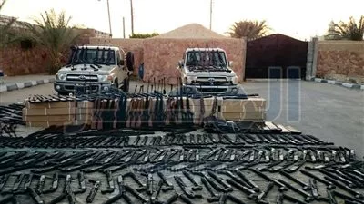 حرس الحدود يضبط 222 بندقية خرطوش و 150 بندقية ضغط هواء بالسلوم ويدمر 4 أنفاق جديدة برفح 