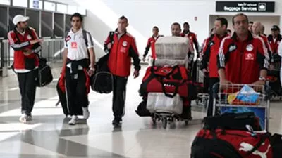 وصول بعثة المنتخب الوطنى للسنغال بعد رحلة شاقة