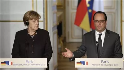 أولاند وميركل يتفقان على التعاون للتصدي للإرهاب