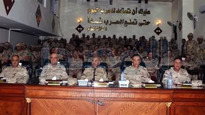 الفريق أول صدقى صبحى يشهد المشروع التعبوى الذى ينفذه الجيش الثانى الميدانى