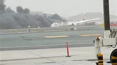 دبي: السيطرة على حريق طائرة 