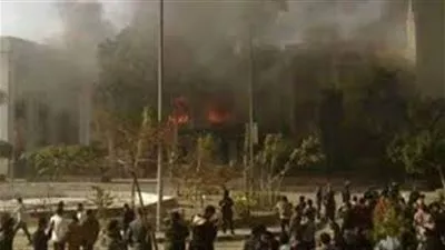 اندلاع حريق هائل  بكلية الزراعة بجامعة الأزهر