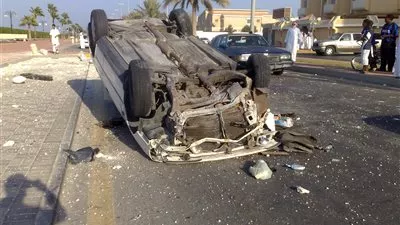 مصرع 6 أشخاص فى انقلاب سيارة بكفر الشيخ