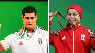 أبطال مصر لرفع الأثقال يصلون القاهرة من ريو دي جانيرو