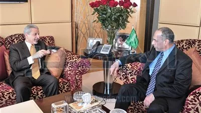 السفير السعودى بالقاهرة يلتقي وزير العدل المصرى