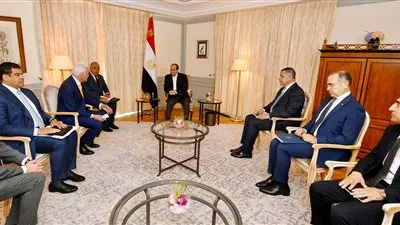 السيسي يلتقي رئيس شركة لورسن الألمانية للصناعات البحرية