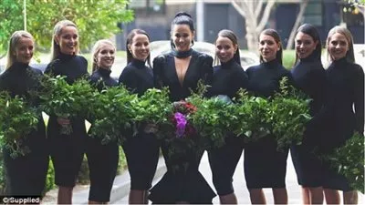 بالصور.. حفل زفاف بالأسود  لكسر التقاليد