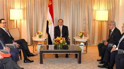 الرئيس السيسي يلتقى ستيف منوشن وزير الخزانة الأمريكي