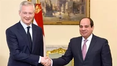 السيسي يؤكد التطلع لزيادة الاستثمارات الفرنسية فى مصر
