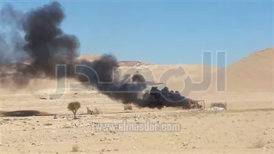 القوات المسلحة: مقتل اثنين من العناصر التكفيرية وتدمير عربتين بسيناء (فيديو)