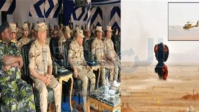 بالصور.. صدقي صبحي ورئيس أركان الجيش الكيني يشهدان المناورة 
