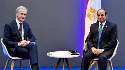 السيسي يؤكد تطلع مصر لتعزيز التعاون مع النرويج في مختلف المجالات