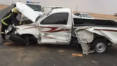 إصابة 22 عاملا في انقلاب أتوبيس بطريق 