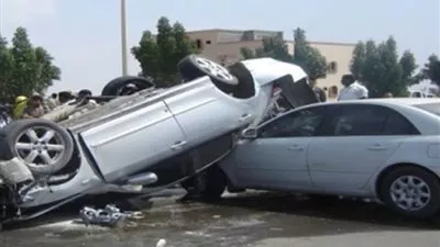 حادث تصادم بين سيارتين في الشرقية.. وإصابة 17 شخصا