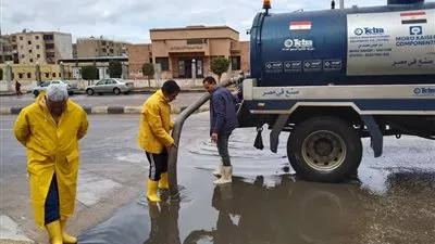 أجهزة المدن الجديدة تواجه موجة الطقس السييء وآثار سقوط مياه الأمطار
