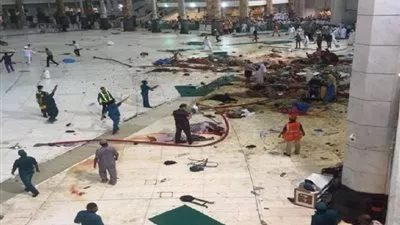 الدفاع المدني السعودي: 52 قتيلاً و30 مصاباً في سقوط رافعة بالحرم المكي