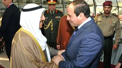 بث مباشر.. استقبال حافل للسيسي بالكويت