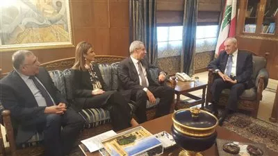 رئيس النواب اللبناني يلتقي وزيري التعاون الدولي والتجارة المصرية 