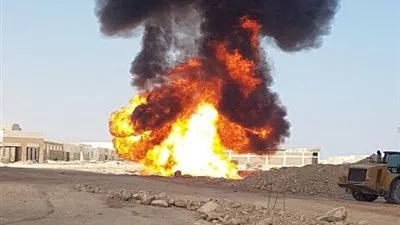 «جاسكو» تعلن السيطرة على حريق خط الغاز بالطريق الساحلي الدولي