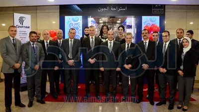 وزير الطيران المدنى يفتتح استراحة 