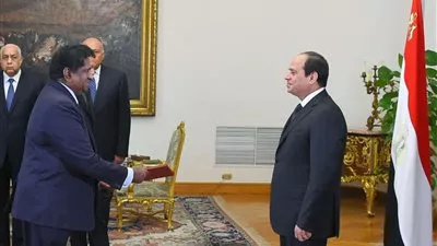 بالأسماء.. السيسي يتلقى أوراق اعتماد 10 سفراء جدد (صور)