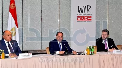 السيسي يلتقى بعض رؤساء الشركات المصرية والنمساوية لبحث تعزيز الاستثمارات