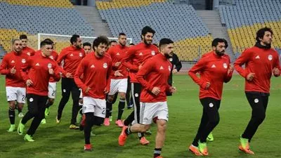 تدريبات بدنية شاقة للاعبو المنتخب المصرى