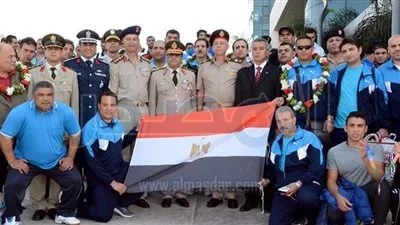 عودة بعثة المنتخبات العسكرية بعد انتهاء دورة الألعاب بكوريا الجنوبية