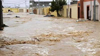 السيول تغلق الطرق في وسط وجنوب سيناء