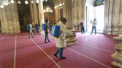 تطبيق ضوابط السلامة الصحية وإجراءات تطهير المتاحف والمناطق الأثرية