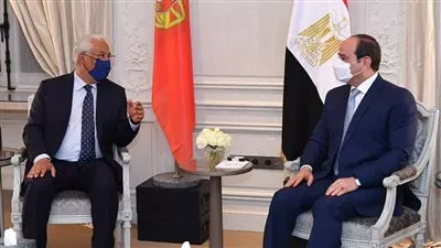 السيسي يبحث مع رئيس وزراء البرتغال سبل تعزيز العلاقات الثنائية