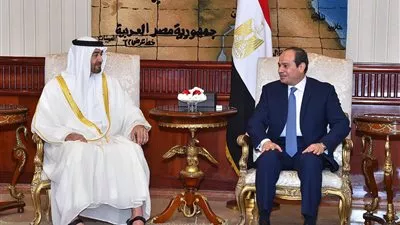 ‎محمد بن زايد يرحب خلال اتصال هاتفي مع السيسي بوقف إطلاق النار في غزة