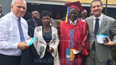 العرابي يشهد حفل منح الدكتوراه الفخرية لرئيس وزراء الكونغو