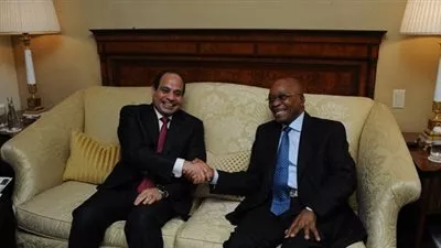 تفاصيل لقاء السيسي ورئيس جنوب أفريقيا على هامش قمة 