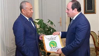 «السيسى» لرئيس الـ«كاف»: حريصون على توفير متطلبات نجاح «أمم أفريقيا 2019»