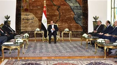 السيسي يبحث مع وفد جنوب السودان خطوات تنفيذ اتفاق السلام