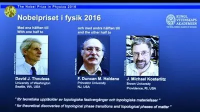 فوز 3 علماء بجائزة نوبل للفيزياء لعام 2016