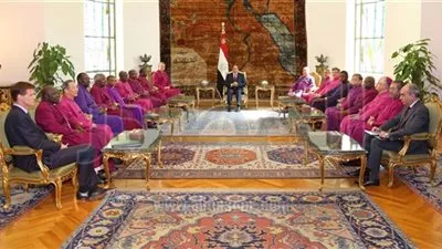 تفاصيل لقاء السيسي مع وفد الكنيسة الإنجليكية الإنجليزية