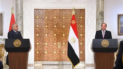 نص كلمة السيسي خلال المؤتمر الصحفي مع رئيس وزراء العراق
