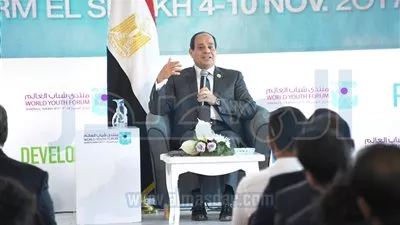 الرئيس يشهد جلسة حوارية مفتوحة باليوم الثالث لمنتدى شباب العالم