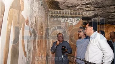 رئيس الوزراء يفتتح أكبر مقبرة «صف» في البر الغربي بالأقصر 